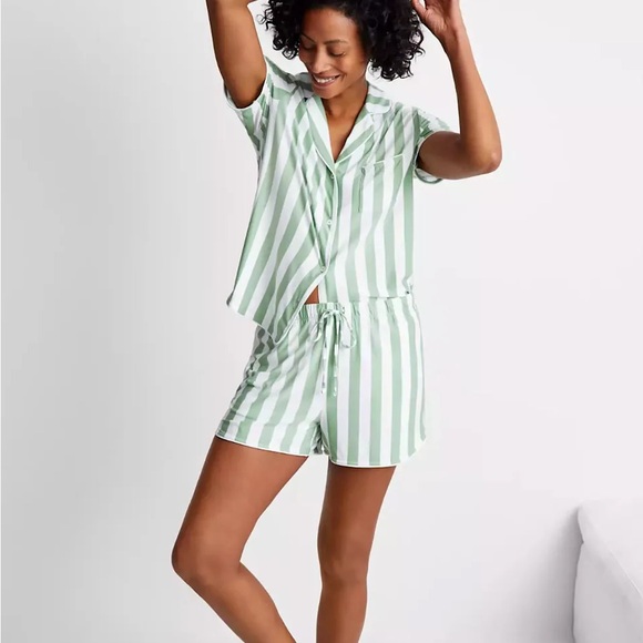 State of Day Other - State of Day TENCEL Modal PJ Set XXL Green Stripe NWT